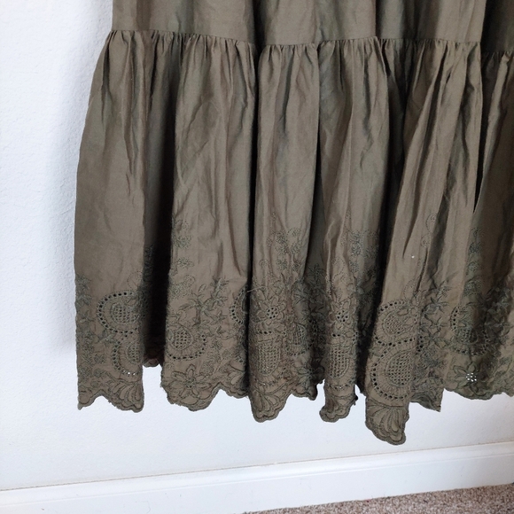 JASON WU Embroidered Tiered Maxi Dress Size XL - Picture 3 of 10